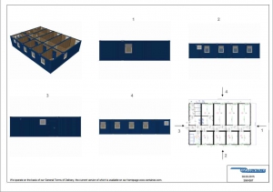 1-этажное модульное быстровозводимое здание контейнерного типа CONTAINEX из  блок модулей проект 17