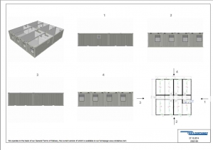 1-этажное модульное быстровозводимое здание контейнерного типа CONTAINEX из  блок модулей проект 19